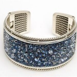 Brighton Silver and Blue Crystal Bracelet